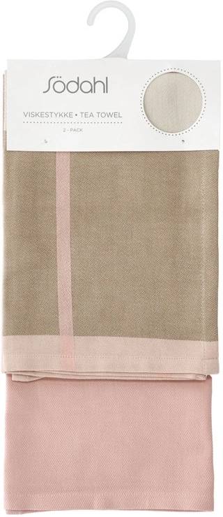 Södahl Kuchyňská utěrka 50x70 Blocks (sada 2 ks) Rose