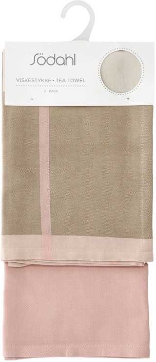 Södahl Kuchyňská utěrka 50x70 Blocks (sada 2 ks) Rose