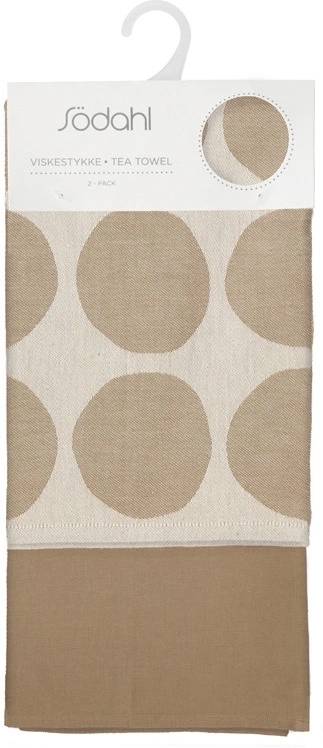 Södahl Kuchyňská utěrka 50x70 Bubbles (sada 2 ks) Warm Taupe