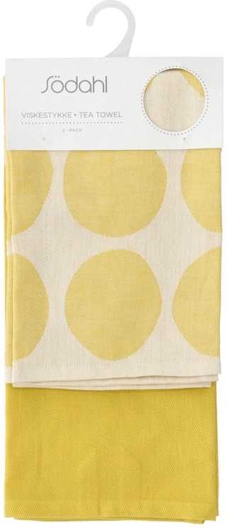 Södahl Kuchyňská utěrka 50x70 Bubbles (sada 2 ks) Yellow