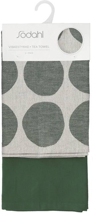 Södahl Kuchyňská utěrka 50x70 Bubbles (sada 2 ks) Pine green