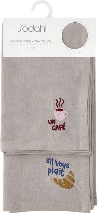 Södahl Kuchyňská utěrka 50x70 Bistro (sada 2 ks) Coffee brown