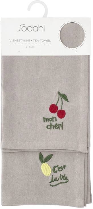 Södahl Kuchyňská utěrka 50x70 Bistro (sada 2 ks) Green