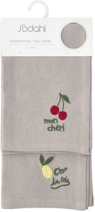 Södahl Kuchyňská utěrka 50x70 Bistro (sada 2 ks) Green