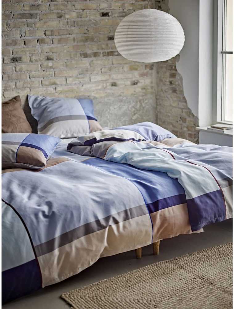Södahl Bavlněné povlečení 140x200 Colour Block Blue