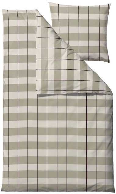 Södahl Bavlněné povlečení 140x200 Blocks Eucalyptus