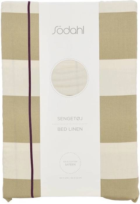 Södahl Bavlněné povlečení 140x200 Blocks Eucalyptus