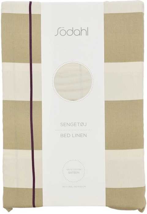 Södahl Bavlněné povlečení 140x200 Blocks Eucalyptus