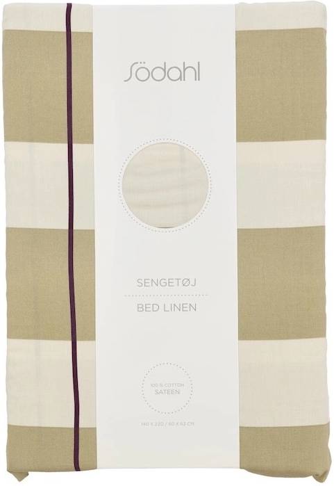 Södahl Bavlněné povlečení 140x220 Blocks Eucalyptus