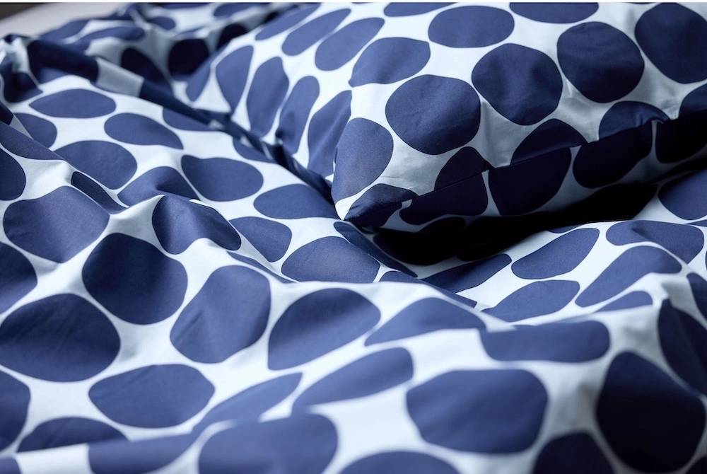 Södahl Bavlněné povlečení 140x220 Bubbles Linen blue