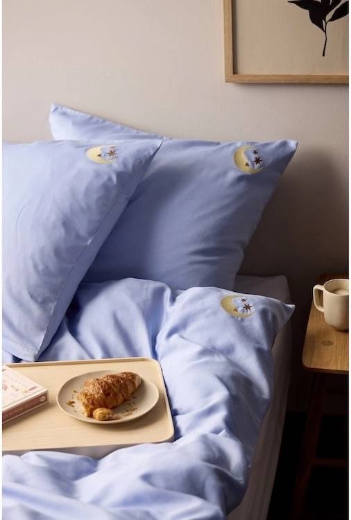 Södahl Bavlněné povlečení 140x220 Bonne Nuit Sky Blue