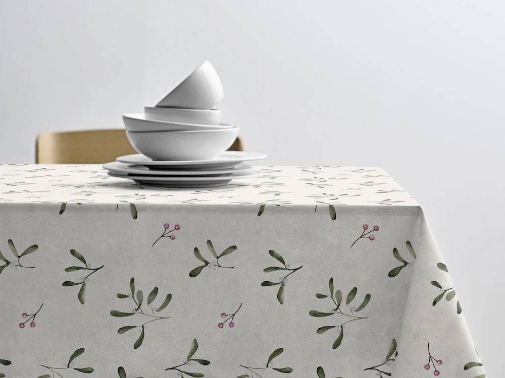 Södahl Vánoční ubrus 140x350 Mistletoe Nature