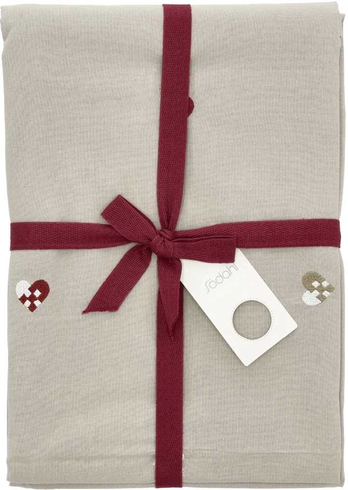 Södahl Vánoční ubrus 140x320 Christmas Hearts Embroider Rose