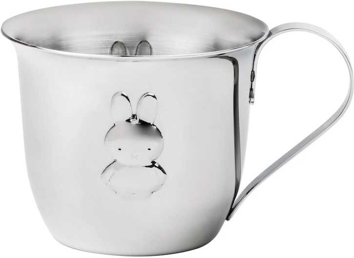 Zilverstad Sada dětského hrníčku a talíře Miffy z nerezové oceli