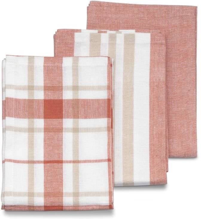 Kela Utěrka na nádobí PASADO 3 ks cihlová 65 x 45 cm