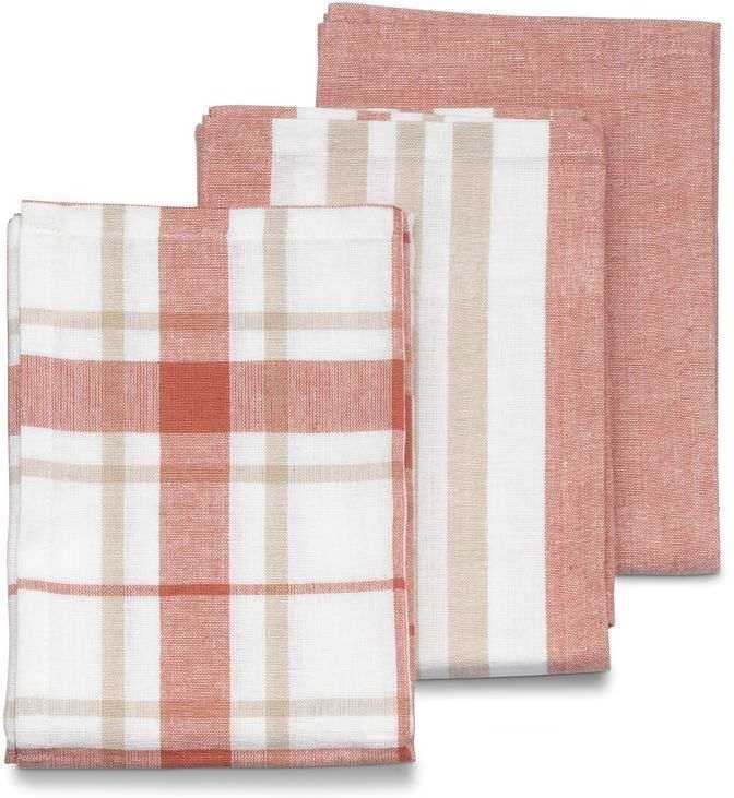 Kela Utěrka na nádobí PASADO 3 ks cihlová 65 x 45 cm