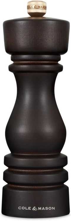 Cole & Mason Mlýnek na sůl London Chocolate Wood Precision+ 18 cm