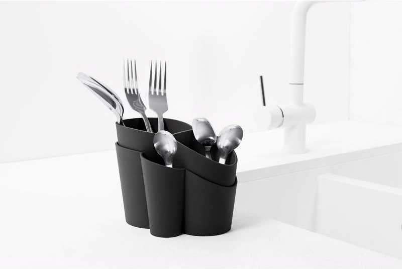 BlimPlus Stojánek na příbory Gocciolo Carbon Black