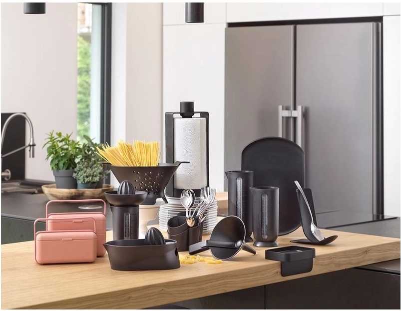 BlimPlus Stojánek na příbory Gocciolo Carbon Black