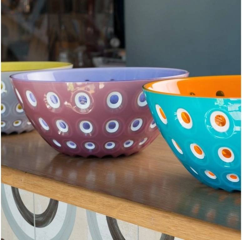Guzzini Mísa Le Murrine 25 cm modrá, oranžová, bílá