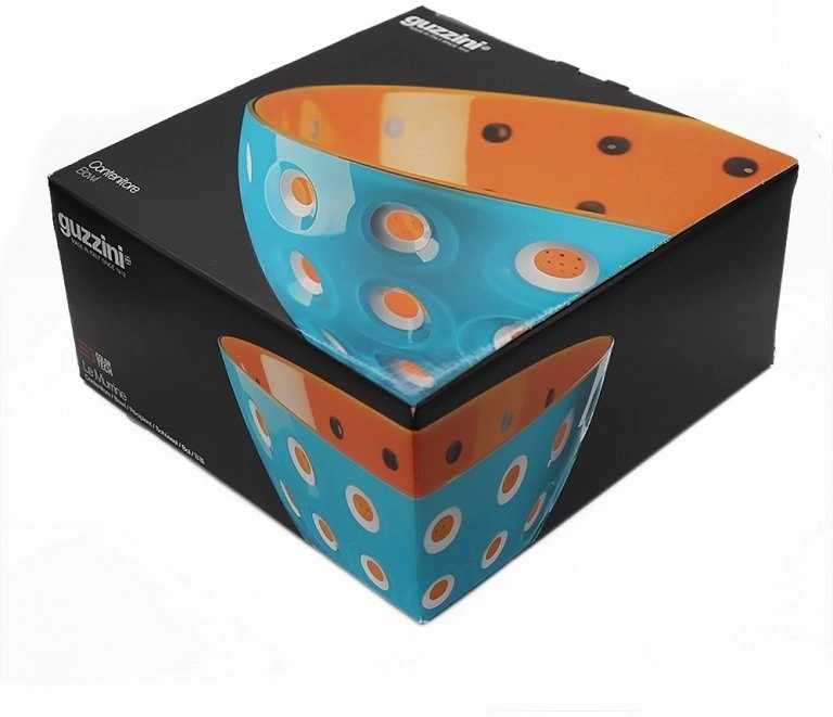 Guzzini Mísa Le Murrine 25 cm modrá, oranžová, bílá