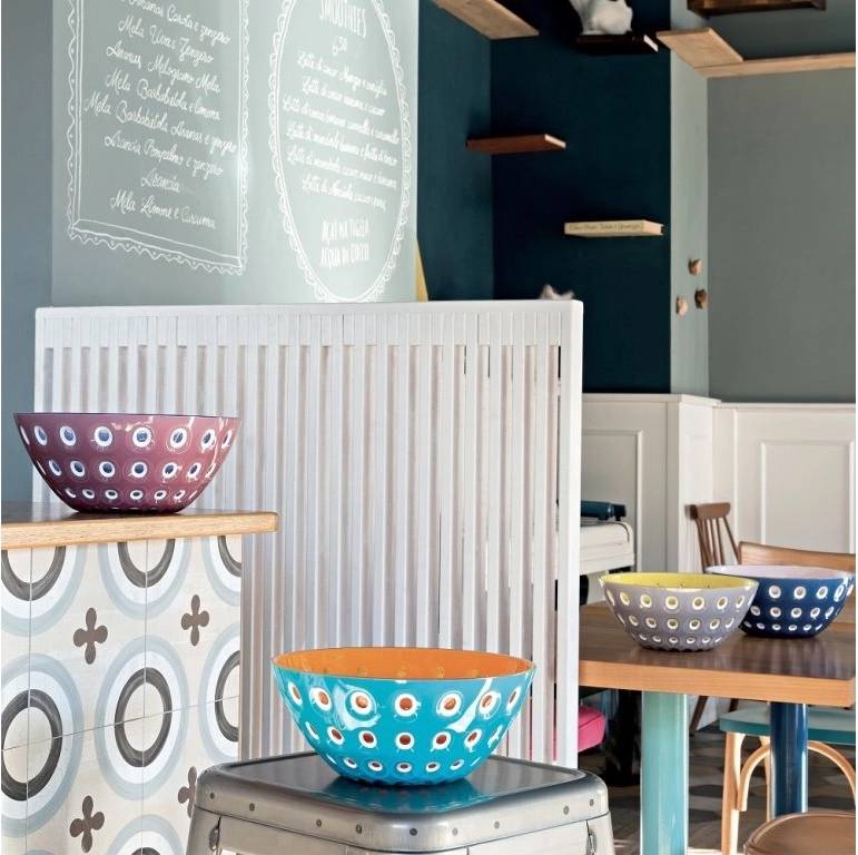 Guzzini Mísa Le Murrine 25 cm modrá, oranžová, bílá