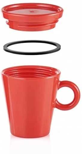 Guzzini Cestovní hrnek na kávu COFFEE & GO červený