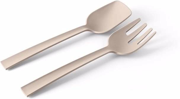 BlimPlus Příbor Paestum na servírování salátu Moka Grey