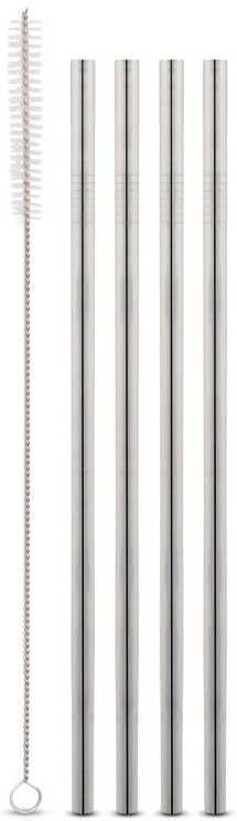 Weis Sada 4 nerezových brček tenkých s kartáčkem na čištění