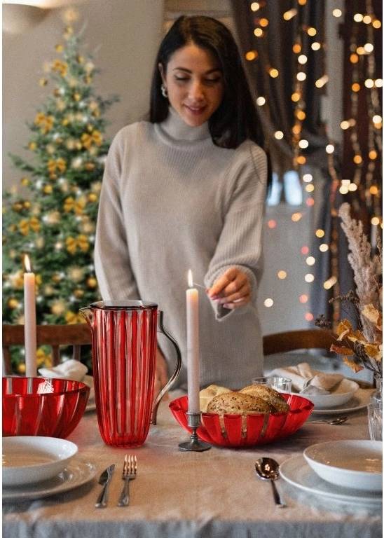 Guzzini Karafa na vodu s víkem Dolce Vita 1,75 l Rosso