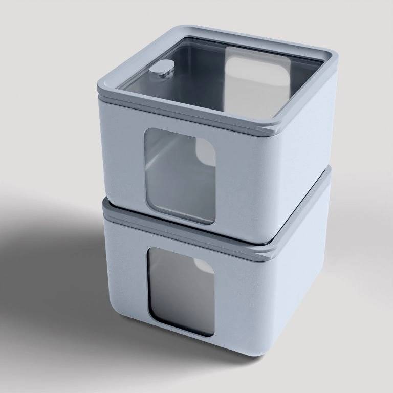 BlimPlus Sada 3 krabiček na jídlo PEEK BOX QUADRO Dolphin