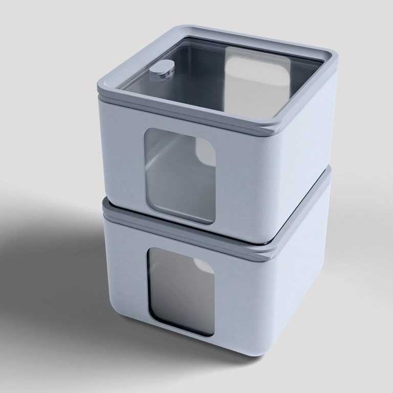 BlimPlus Sada 3 krabiček na jídlo PEEK BOX QUADRO Dolphin