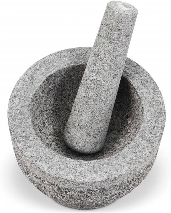 Cole & Mason Hmoždíř granitový s tloučkem 11 cm světle šedý
