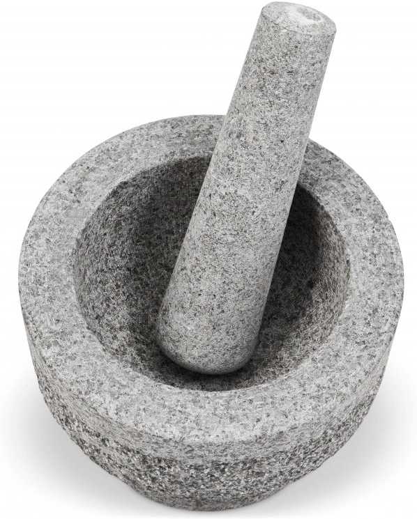 Cole & Mason Hmoždíř granitový s tloučkem 11 cm světle šedý