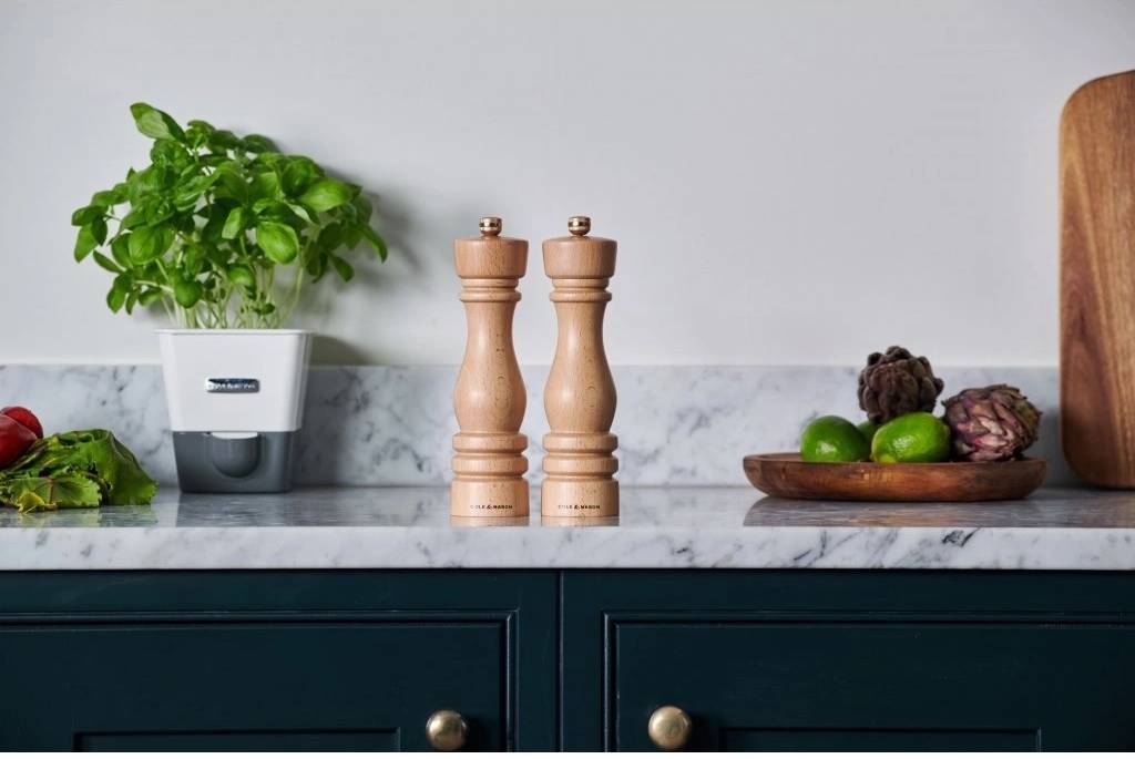 Cole & Mason Sada mlýnků na sůl a pepř London přírodní buk 22 cm