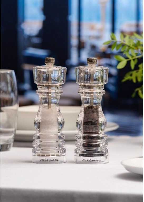 Cole & Mason Mlýnek na sůl London Acrylic Precision+ 18 cm