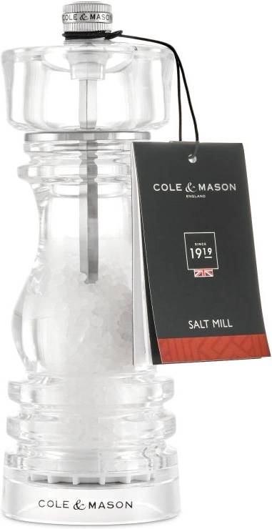 Cole & Mason Mlýnek na sůl London Acrylic Precision+ 18 cm