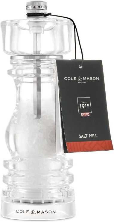 Cole & Mason Mlýnek na sůl London Acrylic Precision+ 18 cm
