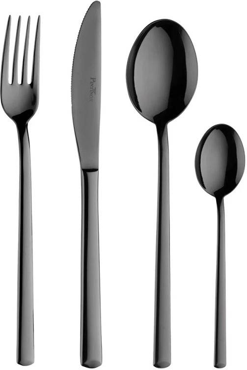 Pintinox Sada příborů SYNTHESIS TITANIUM 24 ks v dřevěné krabici