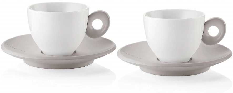 Guzzini Souprava 2 hrníčků s podšálky Everyday 50 ml Taupe
