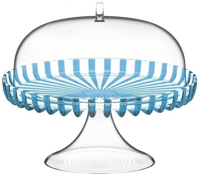 Guzzini Stojan na dort s poklopem Dolce Vita Turquoise