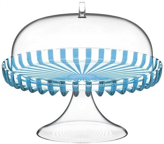 Guzzini Stojan na dort s poklopem Dolce Vita Turquoise