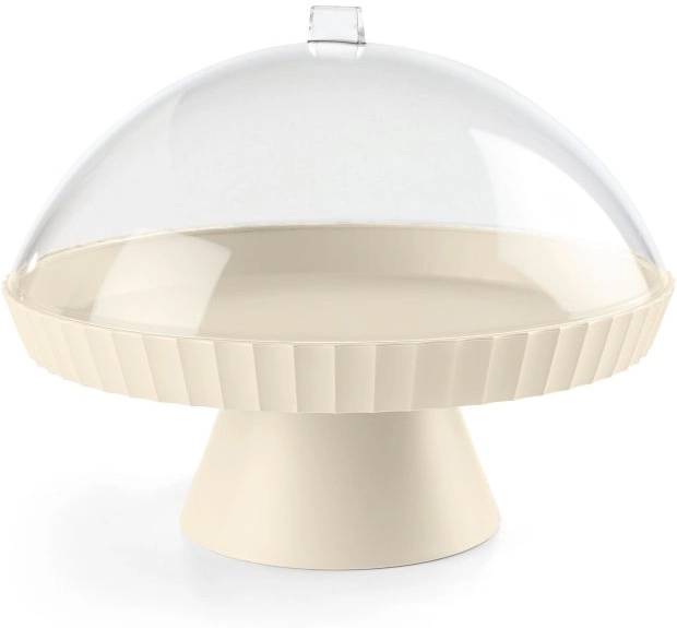 BlimPlus Podnos na dort s poklopem a lopatkou Agora Brown Sugar