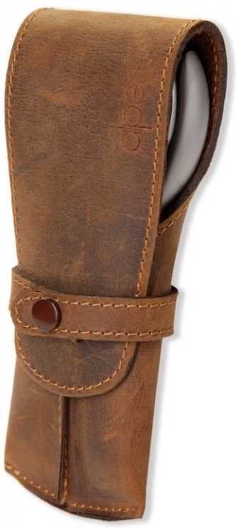 Alpen Manikúrní sada kožená Inox 4 ks hnědá s drukem