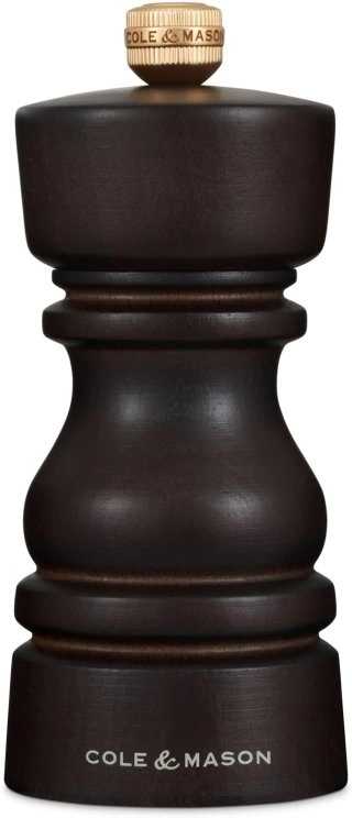 Cole & Mason Mlýnek na sůl London Chocolate Wood Precision+ 13 cm