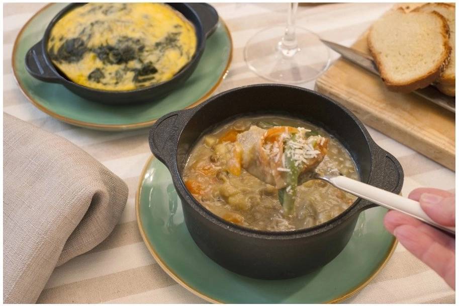 Risoli Multifunkční osobní hrnec DUO® 100 14 cm s poklicí/pánví