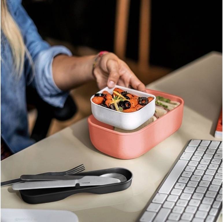 Guzzini Box na oběd s vnitřní krabičkou červený