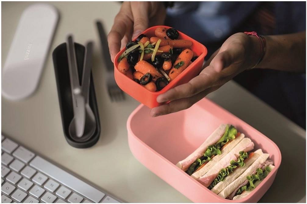 Guzzini Box na oběd s vnitřní krabičkou červený