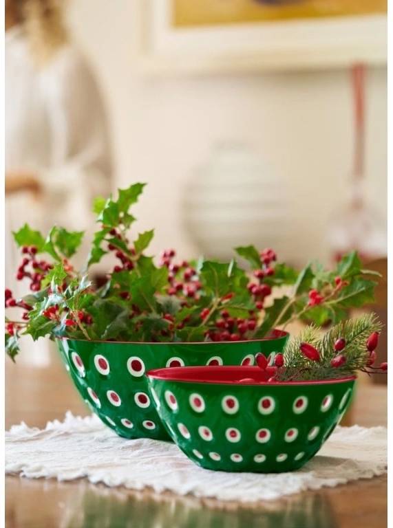 Guzzini Mísa Le Murrine 25 cm zelená, červená, bílá