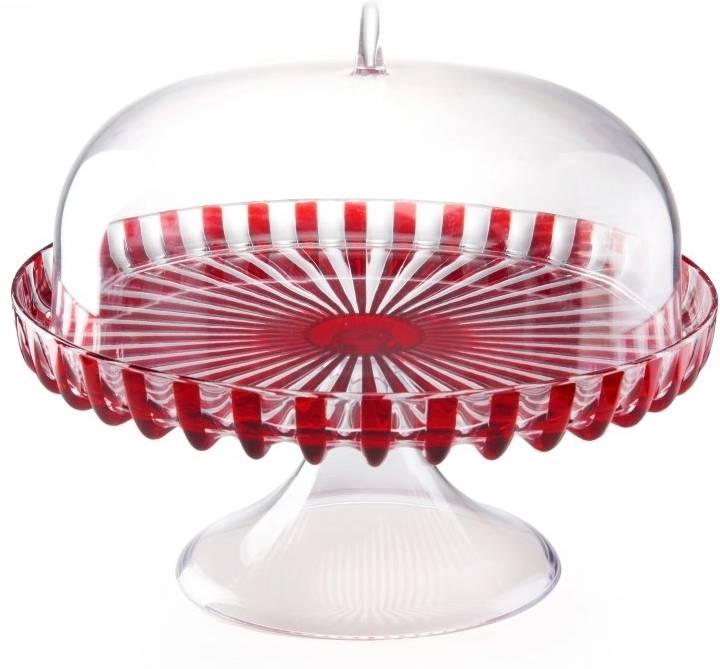 Guzzini Stojan na dort s poklopem Dolce Vita Rosso